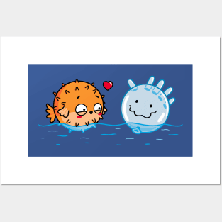 Blowfish in Love! Posters and Art